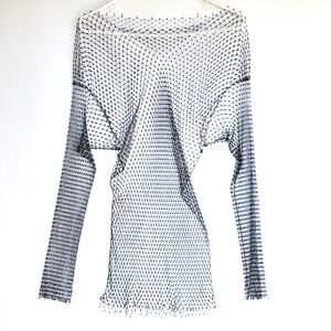 Rhinestone Sheer Fish Net Mesh Overlay Rave Concert Party Mini Dress Women S M L